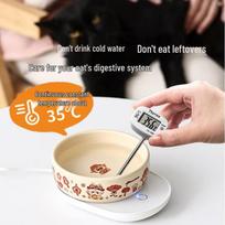 Cute Dragon Cat Heated Water & Food Bowl Set 350ML Single Water Bowl
