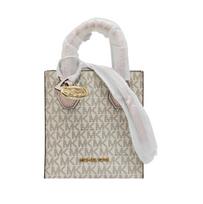[Pre-Owned] MK Mercer Monogram Color Block Logo Pendant Commuter Style Faux Leather Music Score Bag Mini - Excellent #3WV7HT ONE SIZE white