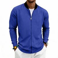 Cross-border Spring and Autumn Thin Retro Men's Simple Flying Stand-up Collar Zipper Baseball Jacket Cardigan Wholesale XS