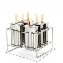 Stainless Steel Ice Cream Mold With Easy Release Function For Kitchen And Party Use 6pcs Flat Head gray