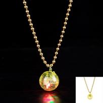 LED Pendant Necklace Glowing Disco Ball Necklace Cool Pendant Necklace Gifts For Women Men Fashion Jewelry New Simple Necklace 10PCS