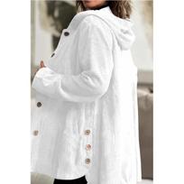2025 Cross-border European and American Foreign Trade Women's Autumn/Winter New Hooded Loose Women's Corduroy Casual Jacket S