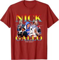 Funny Nick Gallo GOAT Fan Design TShirt Unisexs Fashion Basketball Lover Graphic Outfit Sportswear Saying Tee Novelty Gift Y2k Top S brown