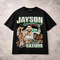 Jayson Tatum T Shirt Boston Celtics NBA Basketball Star Playoffs Graphic Tee 3XL black
