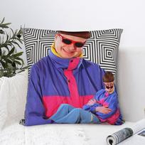 Oliver Tree baby with Oliver Tree Father Pillow Case  Design Pillow Cover Retro Trendy Cushion Cover For Living Room Sofa 30X30CM black