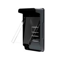 Rain Proof Doorbell Cover with Transparent Panel Protection Shell  For Access Control System black