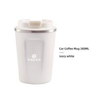 For Volvo Car Cup Holder Leak-Proof Travel Mug/380ML Stainless Steel Auto Coffee Cup For Volvo XC60 XC40 V60 V40 XC90 T6 S60 S90 BO7 beveik baltos spalvos