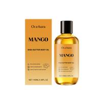 Mango Shea Butter Body Oil Soften Rough Skin Improve Skin Condition Long-Lasting Hydration Fresh Fragrance SPA Massage Skin Oil 100ml orange