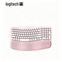 Logitech Wave Keys Ergonomic Wireless Bluetooth Keyboard with Palm Rest