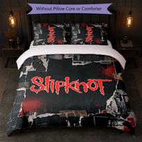 Slipknot Print 3Pcs Bedding Set Duvet Cover With Two Pillowcases Soft Bed Linen For Household Bedroom 135cm*200cm