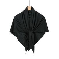 Naujas trikampio rašto hidžabo šalis moterims Musulmoniški skaros galvos apdangalai Vienspalviai šalikai Galvos apdangalas Islamo turbanas Galvos juosta black