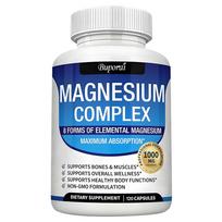 8-in-1 Magnesium Complex Capsules: Magnesium Oxide, Magnesium Glycinate, Magnesium Taurate – High Absorption 120*1