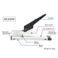Large Capacity Paper Binding Stapler Heavy Duty Bookbinding Stapling Staples Hand Operated 0100 0240 black