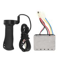 12V 250W 3‑Wired Brush Controller Extended Cable Hand Grip Set Electric Cycle Handlebar gray