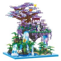 TOYLINX 4574PCS Chinese Mythology Guanghan Palace Model Building Blocks Set DIY Toys for Children Birthday Holiday Special Gifts gray