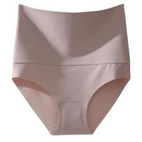 High Waist Seamless Panties Women Underwear Anti-bacteria Soft Crotch Briefs for Female Intimates Lingerie Shapewear EMA M chaki