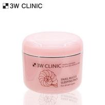 3w Clinic Snail Mucus Sleeping Pack 100m/200ml 100ml white