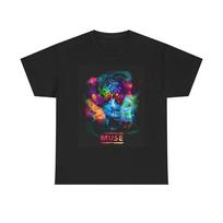 Muse Grafiniai marškinėliai Vintage Retro Rock Prekės Unisex Sunkaus medvilnės T-shirt Unisex T-shirt S blue