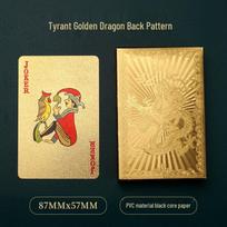 Brangdy Golden Dragon PVC Plastic Playing Cards (4-Deck Pack) brown