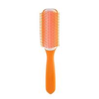 9 Row Detangling Hair Brush,Cushion Nylon Bristles Hairbrush,Detangles Seamlessly Without Pulling Hair for All Hair Types oranžinė