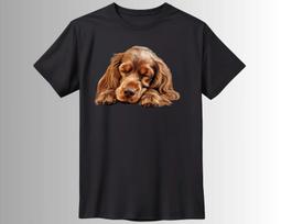 Cute Sleeping Dog Pet Dogs T-Shirt for Dog Owners- L gray