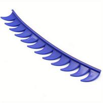 1Pc Rubber Dirt Biker Motocross Mohawk Biker Helmet Mohawks Spikes Motorcycle Helmet Mohawk Sticker (5 Color Reflective) Blue blue