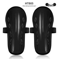 Thickened Anti-Collision Shin Guards for Adults and Kids - Football Training Calf Protectors with Bandage Insert black