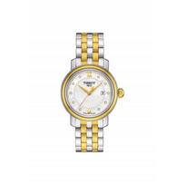 TISSOT Harbor Series Women's Swiss Quartz Watch - 29mm Yellow Face, Stainless Steel Band, Model T097.010.22.116.00 balta