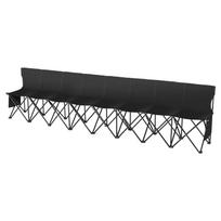 8 Seat Portable Folding Sport Bench Outdoor Camping Chair with Carry Bag