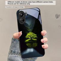 Forest Stream Pattern For Redmi Note 14 Pro+ 13 Pro 8 9 9S 12S 10 Pro 11 12 13C 14C A3 12 13 K60 Ultra Black Glass Phone Case Redmi A3 blue
