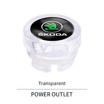 Car Cigarette Lighter Dust Cover Dustproof Decoration Cap For Skoda Octavia Superb Rapid Kodiaq Karoq Fabia Vision RS Yeti Kamiq skaidri