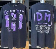 90s Depeche Mode 2 Side Black Basic Style Unisex Tshirt Men Women  Unisex T-Shirt XL