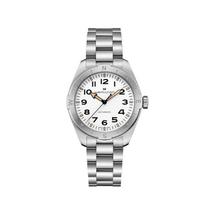 HAMILTON Khaki Field Series Automatic Mechanical Movement 100 Meters Waterproof Men's Swiss Watch 41mm 41 White Dial Stainless Steel Strap H70315110