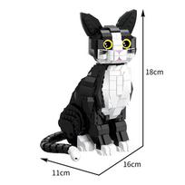 Kawaii Cat Micro Building Blocks 3D DIY Mini Bricks Animal Model Assembly Educational Puzzle Toys Desk Decor Adult Gifts 801pcs
