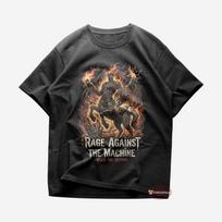Rage Against the Machine T shirt | Rock Music Shirt | Bombtrack | Killing In The Name | Rage Against the Machine Merch | Cotton Tee 3XL gray