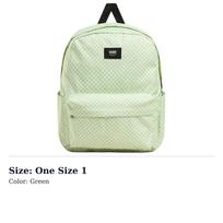 Vans Old Skool Polyester Polyurethane Coating Backpack Unisex Green VN000H4XCLH One Size 1 žalia