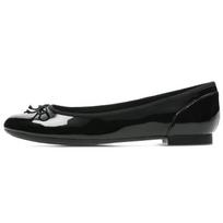 Clarks PU Round Toe Butterfly Fashion Comfortable Slip-On Casual Shoes Women shoes Black 261154754 37 black