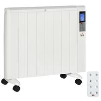 Electric Heater of 1000/2000W with Timer and Heat Settings for Rooms max 15 m², 75x31x66.5 cm, White 75 x 7.5 x 58.5 cm