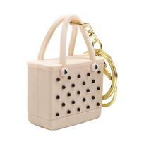 Lovely Hole Bag Keychain Simple Car Key Chain Fashion Seaside Basket Hanging Ornaments Keyrings Keychain Accessories 1 smėlis