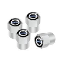 4 vnt. Automobilio ratų metaliniai vožtuvų dangteliai Volvo Xc60 Xc40 Xc90 S60 S90 V60 V90 Ex30 Ex90 C40 Em90 Xc70 V40 Padangų kotelių apsauginiai nuo dulkių dangteliai HQ8 (as the picture,VOLVO) white