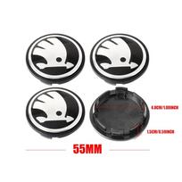 4pcs Set 55/65mm Car Original Wheel Center Hub Caps for Skoda Roomster Octavia Rapid Fabia Yeti Superb RS Scala VII Karop Kamiq ulsh63 black