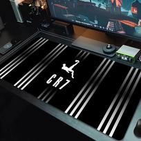 C Ronaldo Mouse Pad Large Gaming Table Cushion Non-slip Laptop Tablet Big Mousepad XXL Mat Mini PC Playmat With Lock edge_XIA 30cmx60cm(11.8x23.6inch) gray