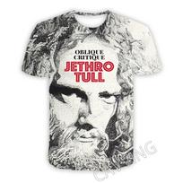 Rock Band Jethro Tull 3d Print T-shirt Men Women Fashion Casual Oversized Short Sleeve Tops Tees Men Clothing Kids Tshirt Unisex XXL gray