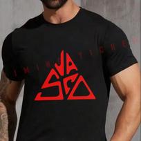Men's Vasco Rossi No Danger For You Print Red Music Motorbike Men's T-shirt Casual Short Sleeve Tops XL black