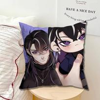 ADWD CCasper Grim Pillow Case Square Bedroom Sofa Leisure Comfort Cushion Car Home Decoration 30cmx30cm(12x12Inch) gray