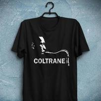 John William Coltrane Blue Train 50s Albums Saxophone Trane Miles Davis T Shirt S gray