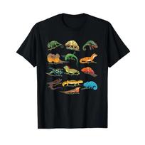Kids Lizard Collage Bearded Dragon T Shirt Vintage Graphic Breathable Comfortable Slightly Soft Designer Clothes Unisex S black