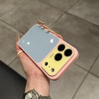 Dopamine Ice Color Block Case: Full Coverage Protective Case for iPhone 17 Pro Max with iPhone 16 Lens Compatibility 14 Promax gray