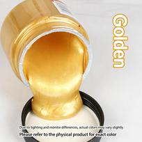 Metallic Acrylic Paint Set 100/300ml Gold Silver Copper Bronze for Canvas Wood Ceramic Fabric Art Craft Supplies DIY Epoxy Resin 100ml orange