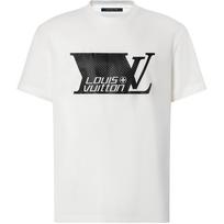 LOUIS VUITTON T Shirts Men's Ivory Crew Neck Moderate 1AJRDB XL balta